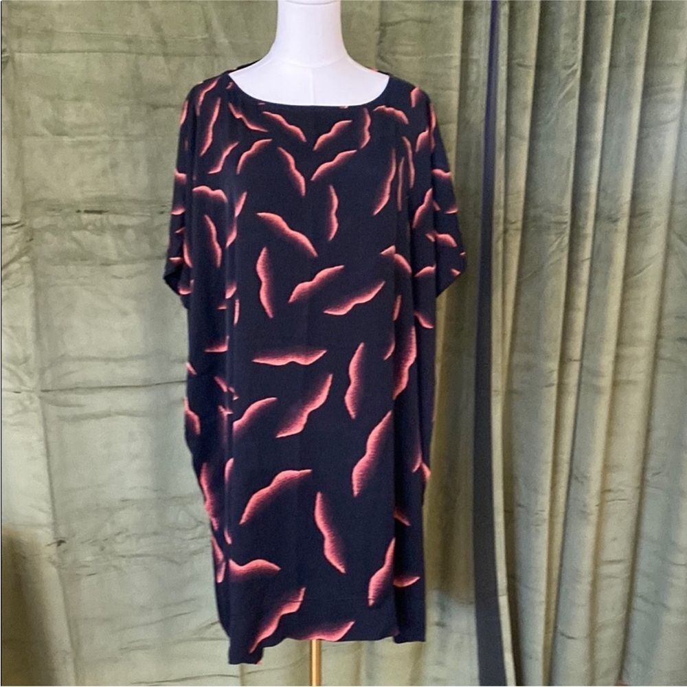Diane Von Furstenberg Black and Orange tunic  Dress, S
